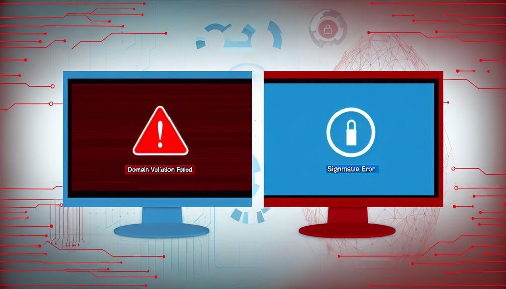 What?�?s The Difference Between Domain Validation Issues and Signature Errors?